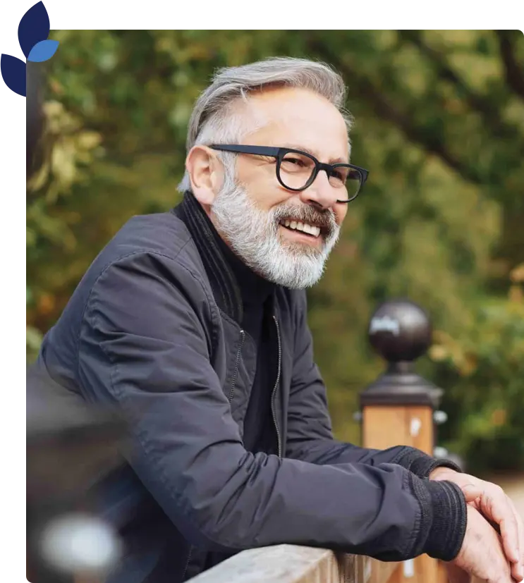 older man smiling